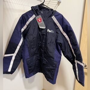 FedEx Winter Coat with Quilted Liner NWT Mens Small